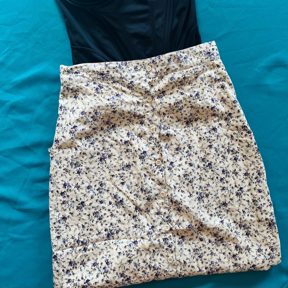 MAXI high waist floral skirt